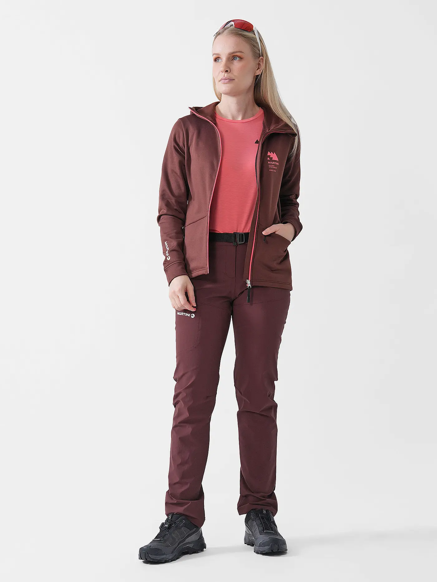 MARTINI | Damen Fleecejacke Sunrise Hoodie | dunkelrot